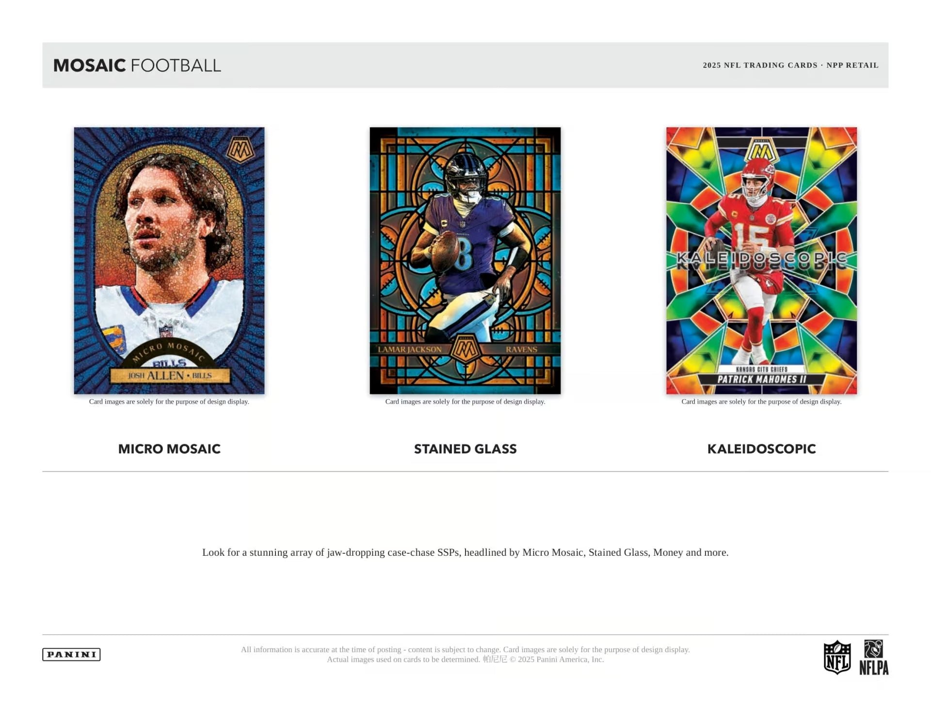 2025 Panini Mosaic Football Jumbo Value Pakke