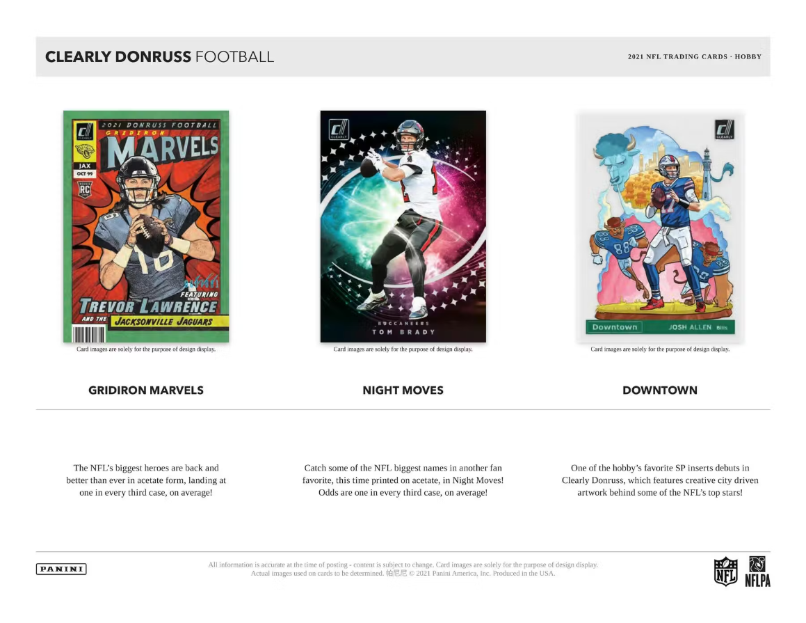 BREAK #406 - Random Team - 2021 Panini Clearly Donruss Football Hobby