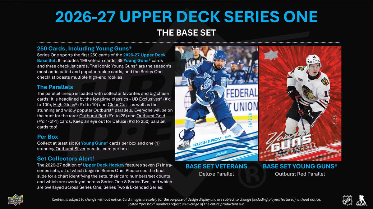 BREAK #864 - PYT - 26/27 Upper Deck Hockey Series 1 Hobby 2xBOKSER