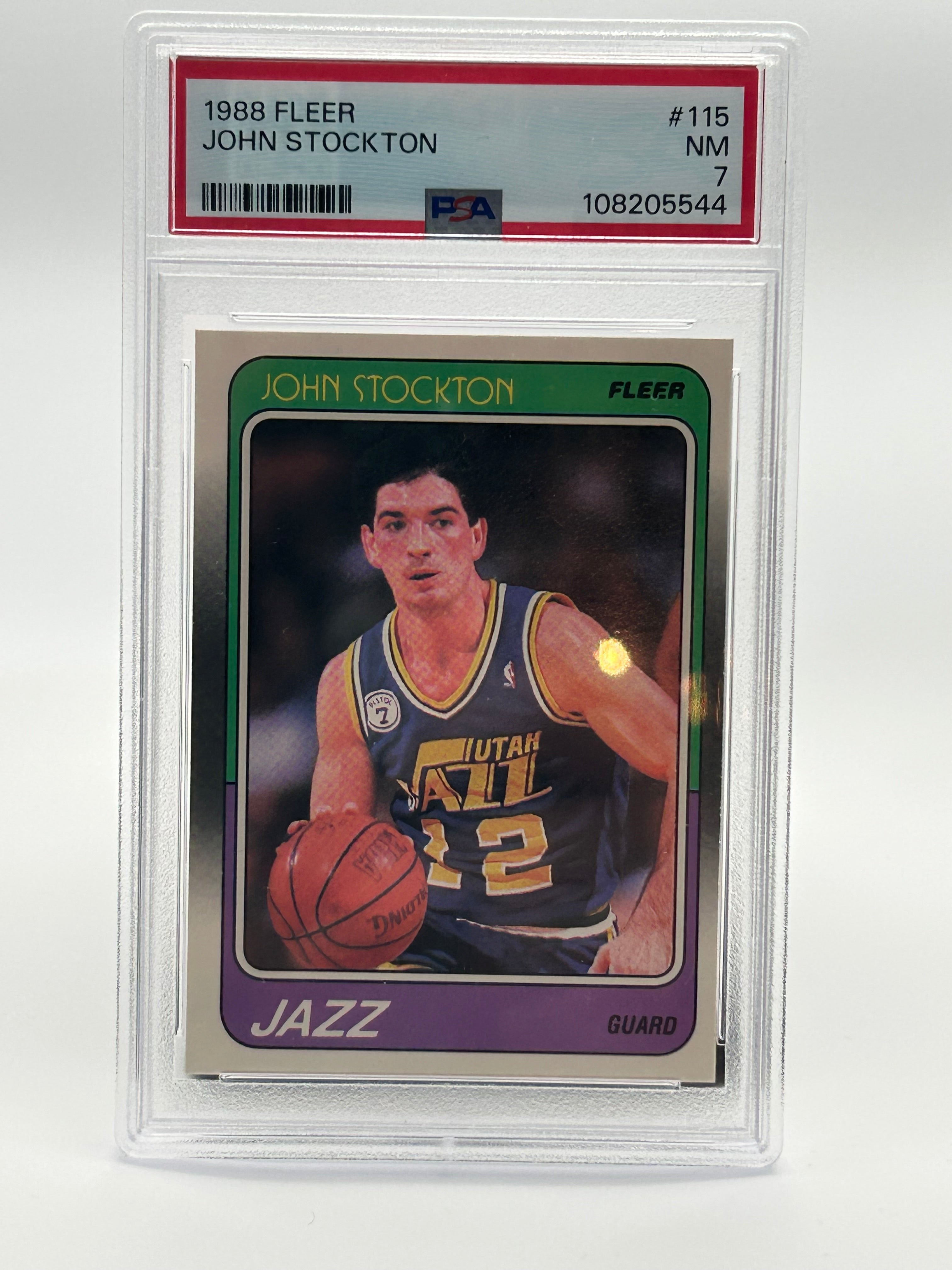 John Stockton - Fleer - 1988 - PSA 7