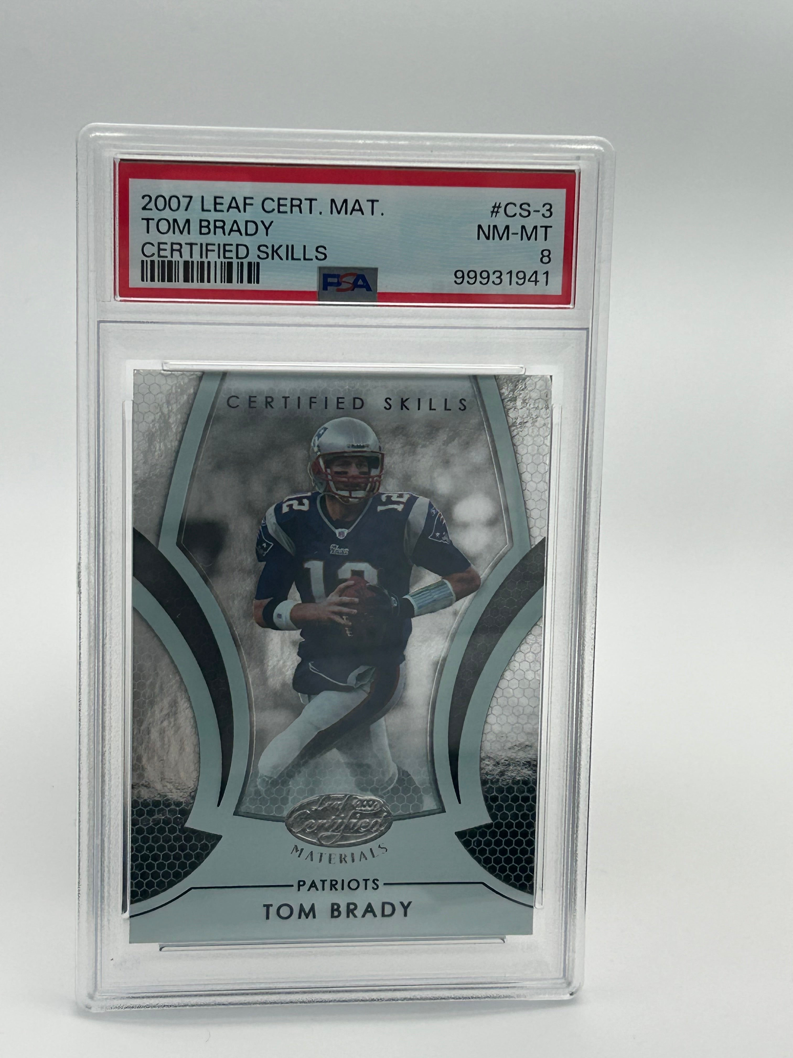 Tom Brady - LEAF Certified Skills - 2007 - PSA 8