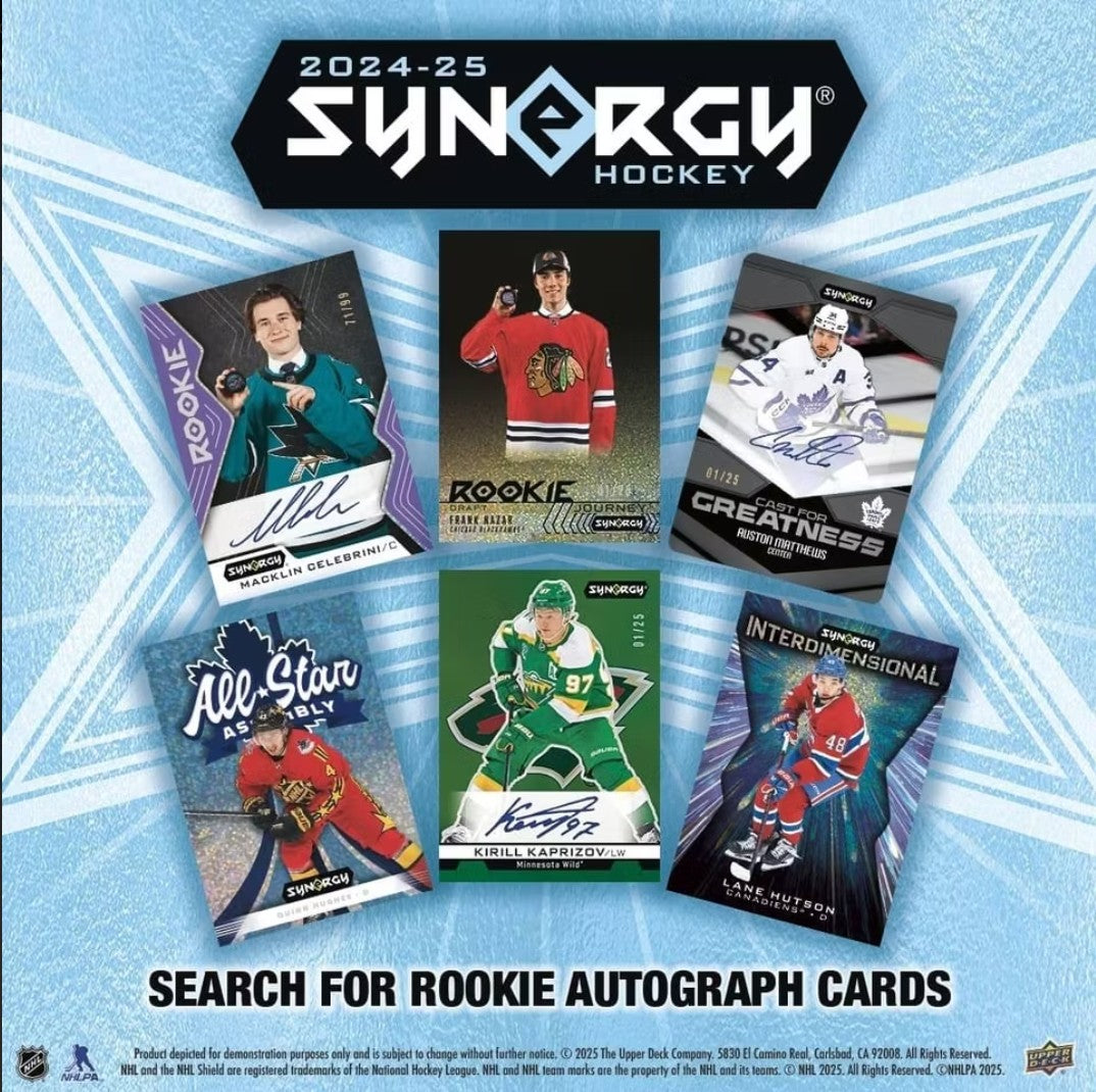 BREAK #647 - RANDOM - 1 x UPPERDECK ENGRAINED ICONS HOBBY 24/25 + 1 SYNERGY HOCKEY HOBBY