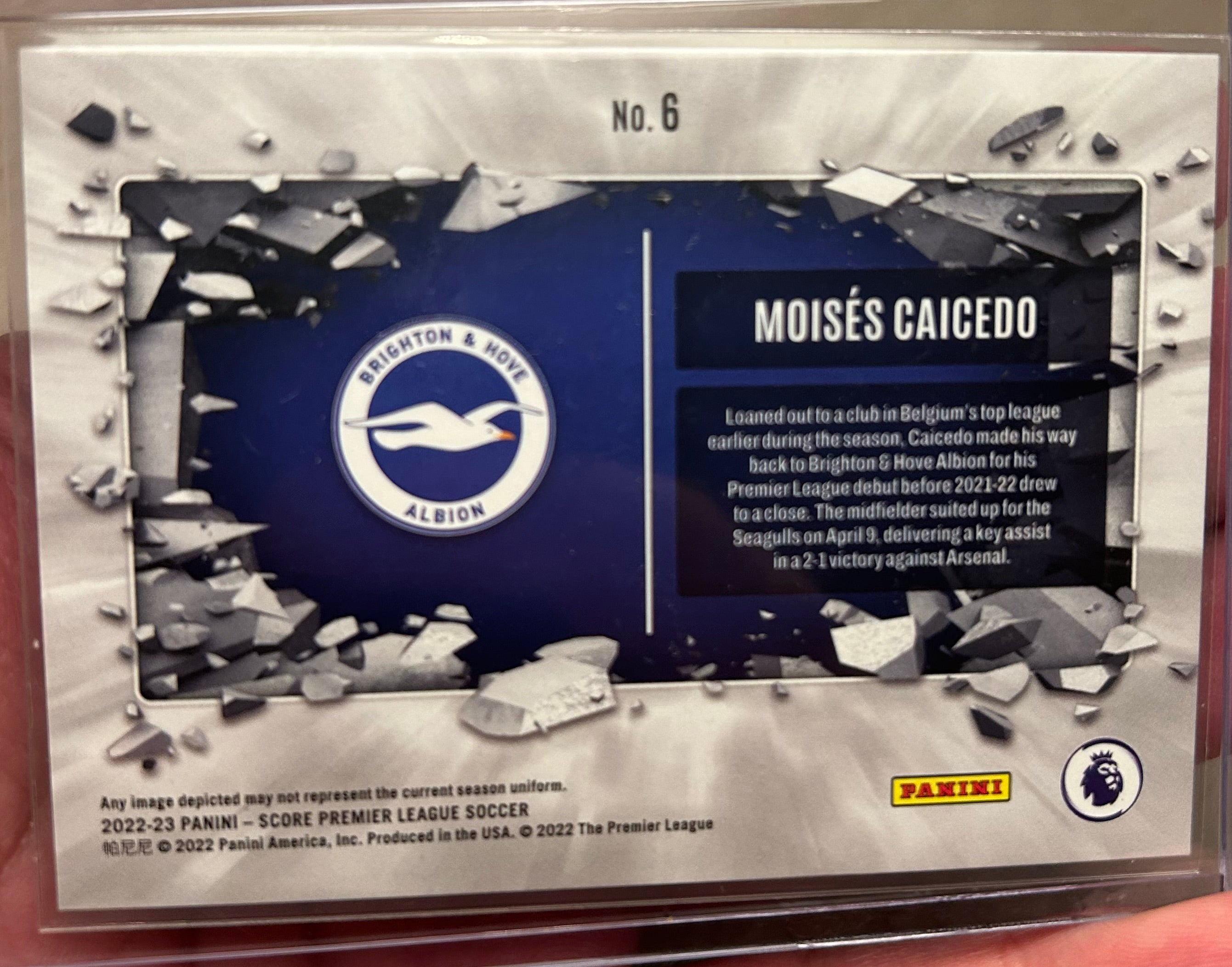 DUCKRACE #1 - RAZZ - Panini Score Premier 22/23 Moises Caicedo Brighton Breakthrough 1/1