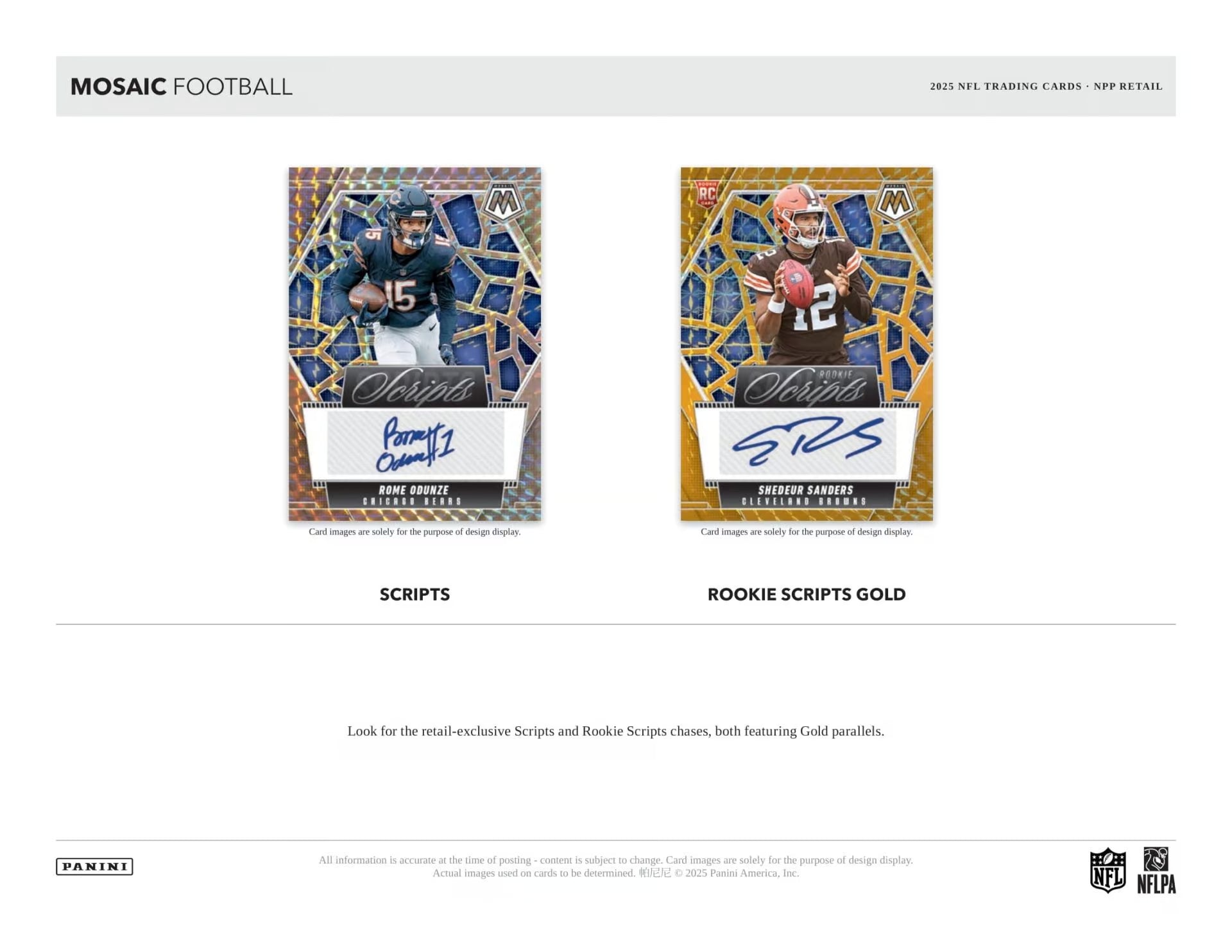 2025 Panini Mosaic Football Jumbo Value Pakke