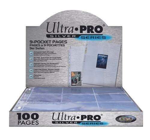 Ultra Pro 9-Pocket Pages Silver Blue (100)
