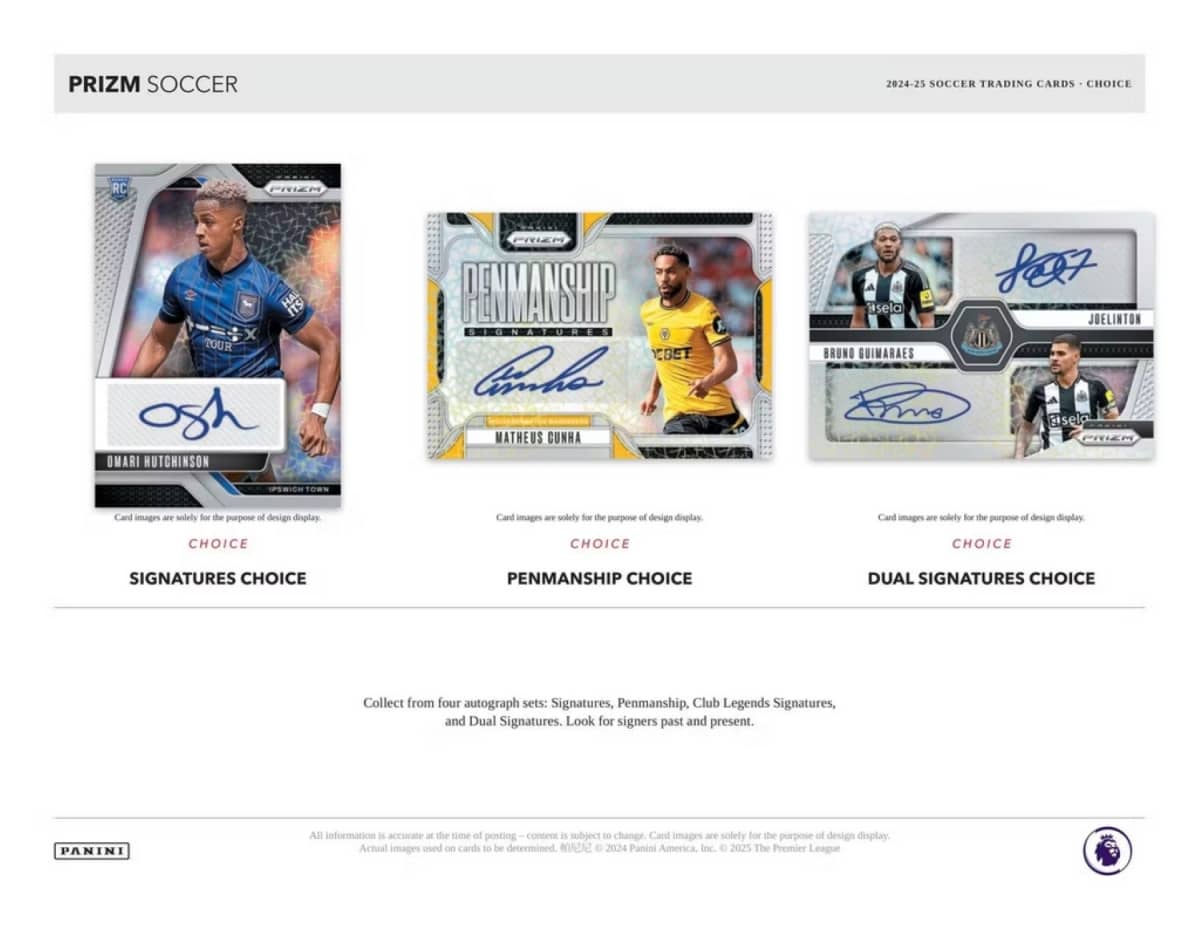 24/25 Panini Prizm Premier League Soccer Choice Boks